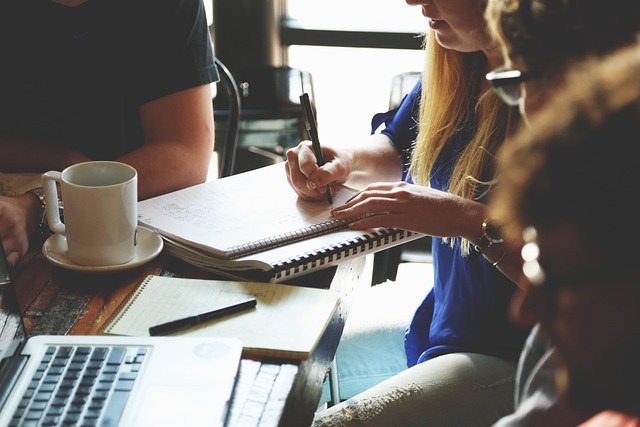 People collaborating on a plan